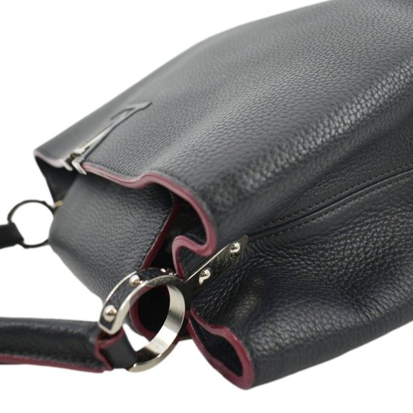 LOUIS VUITTON  Capucines Taurillon Leather Satchel Bag Black - Picture 6 of 12